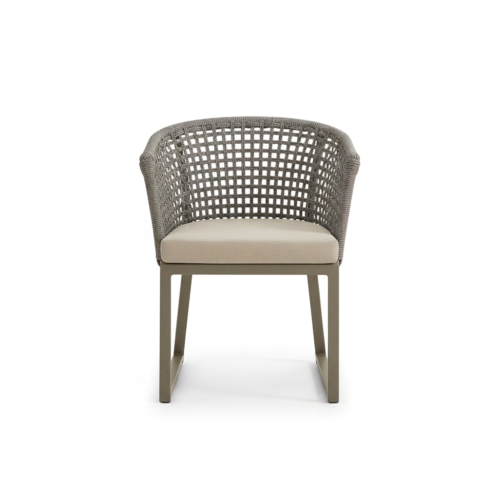 Poltrona Decorativa para Jardim e Varanda Bege
