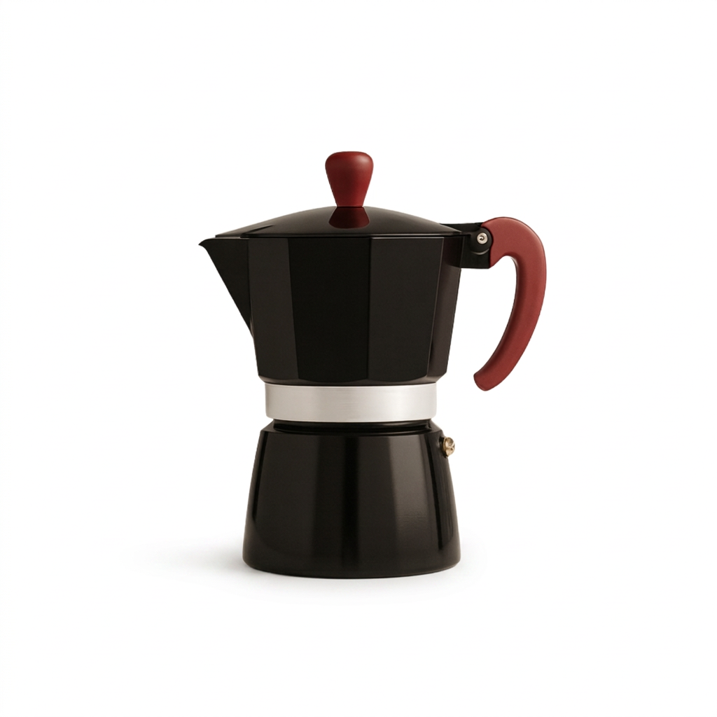 Cafeteira Italiana 3 Xicaras Preta Alumínio