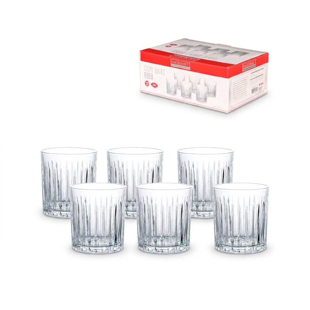 Copo Baixo de Vidro Egeu 330ML – 6 Peças