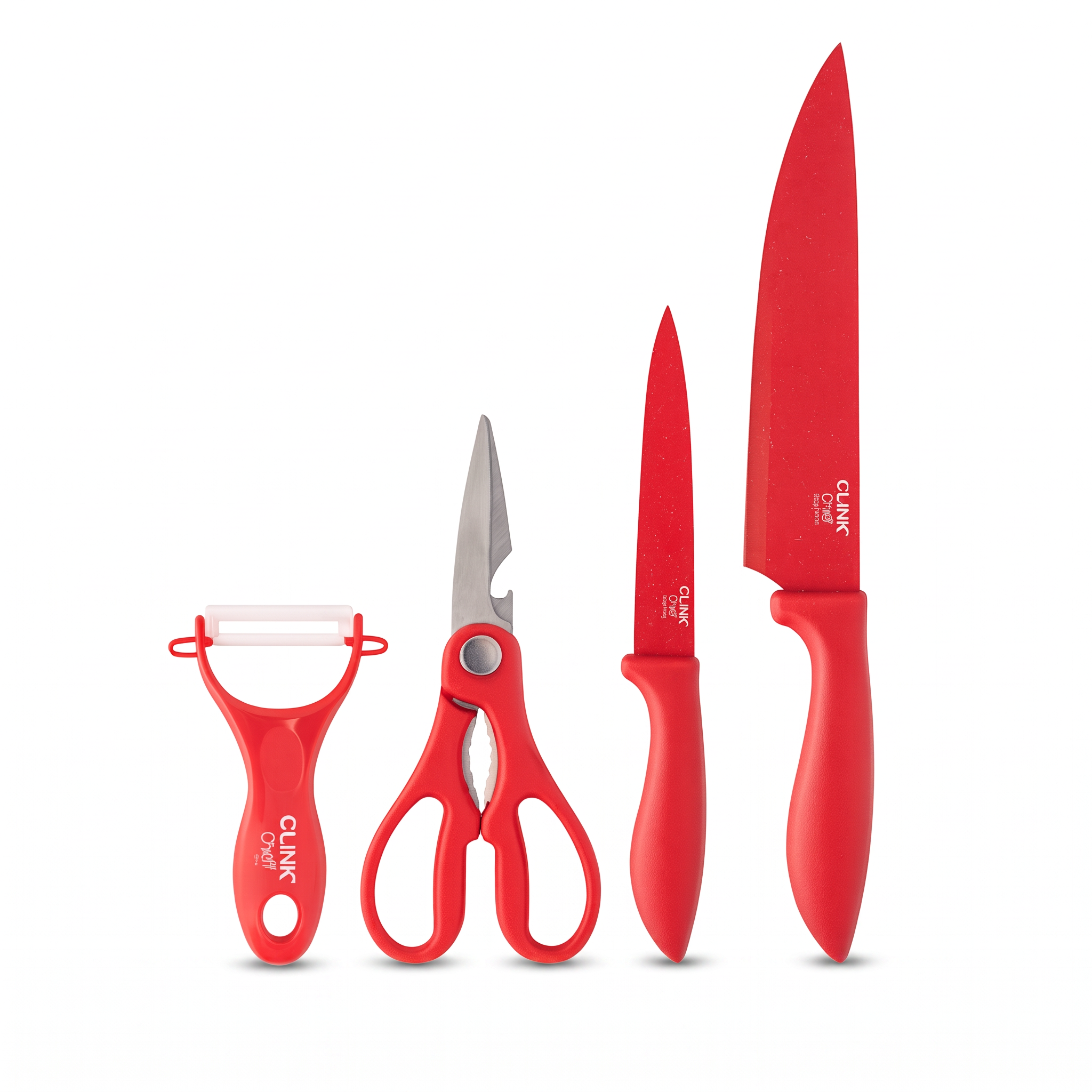 Kit Cozinha 4 Pcs Aco Inox e Plastico Pp